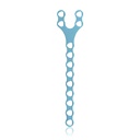 EickLoxx Micro Y-alakú csontlemez, 13 lyuk, 48,5 × 3,5 × 1,0 mm, 1.0 rendszer, világoskék