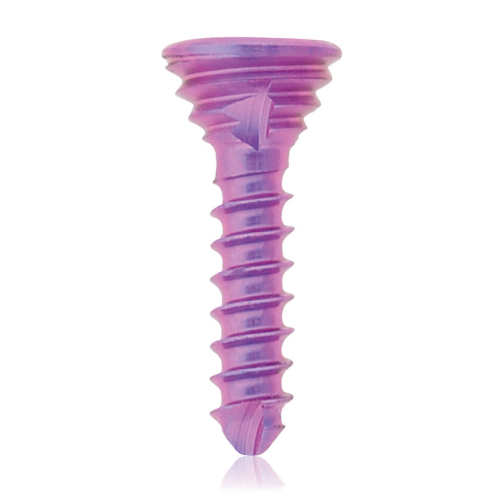 Titán zárócsavar Ø1,2 × 6 mm, szögstabil, többirányú, magenta, Torx 6, önfúró, önmetsző