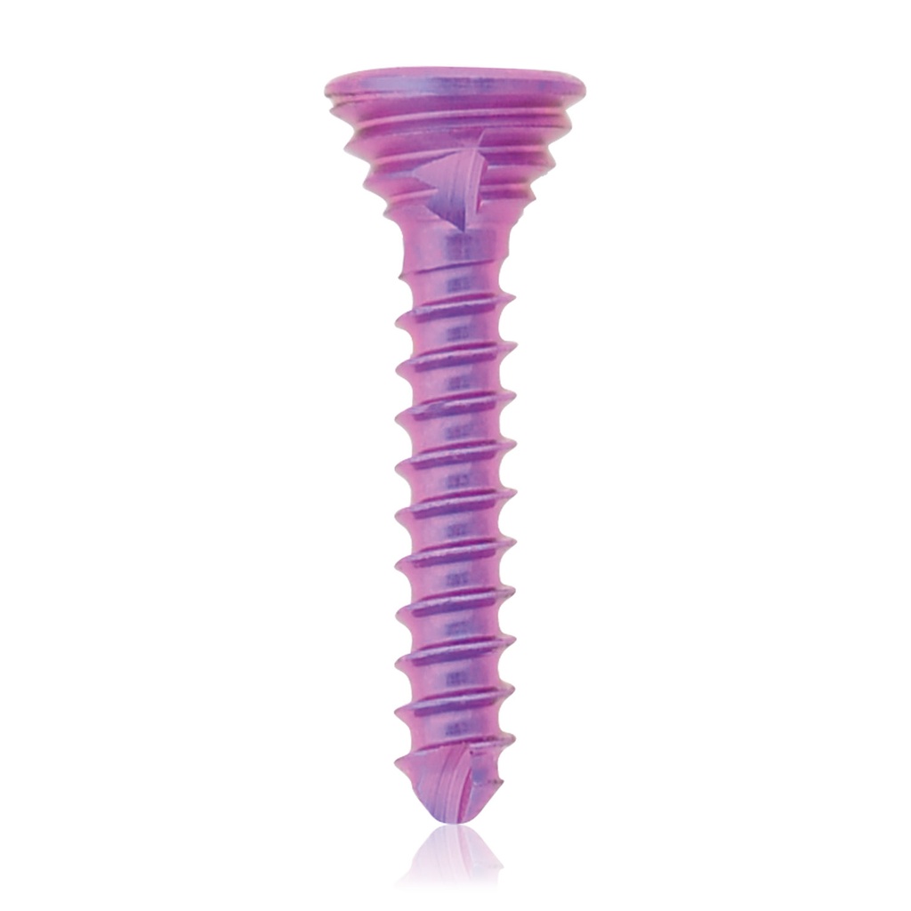Titán zárócsavar Ø1,2 × 7 mm, szögstabil, többirányú, magenta, Torx 6, önfúró, önmetsző