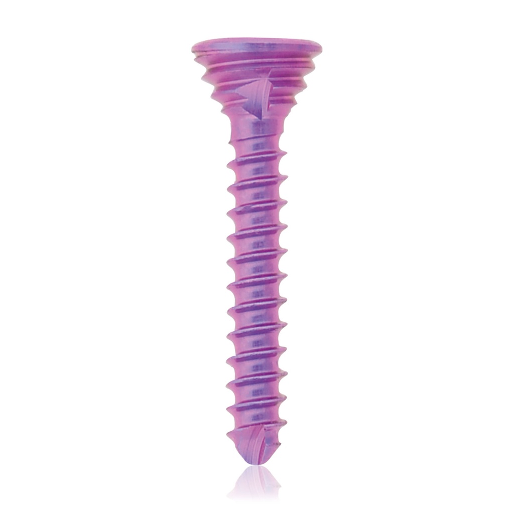 Titán zárócsavar Ø1,2 × 8 mm, szögstabil, többirányú, magenta, Torx 6, önfúró, önmetsző