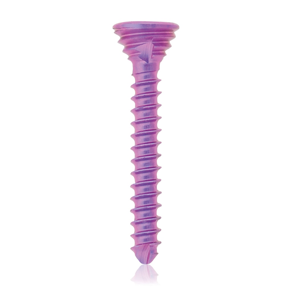 Titán zárócsavar Ø1,2 × 9 mm, szögstabil, többirányú, magenta, Torx 6, önfúró, önmetsző