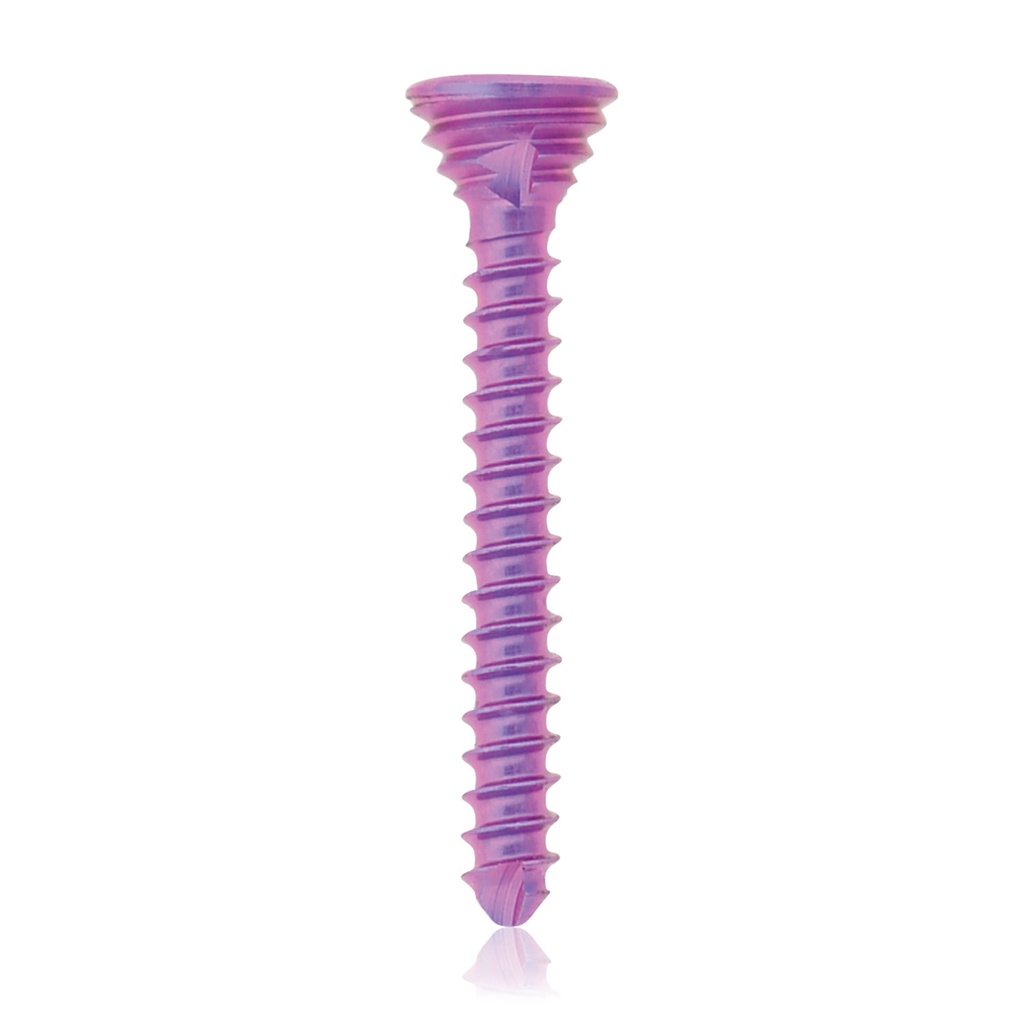 Titán zárócsavar Ø1,2 × 10 mm, szögstabil, többirányú, magenta, Torx 6, önfúró, önmetsző