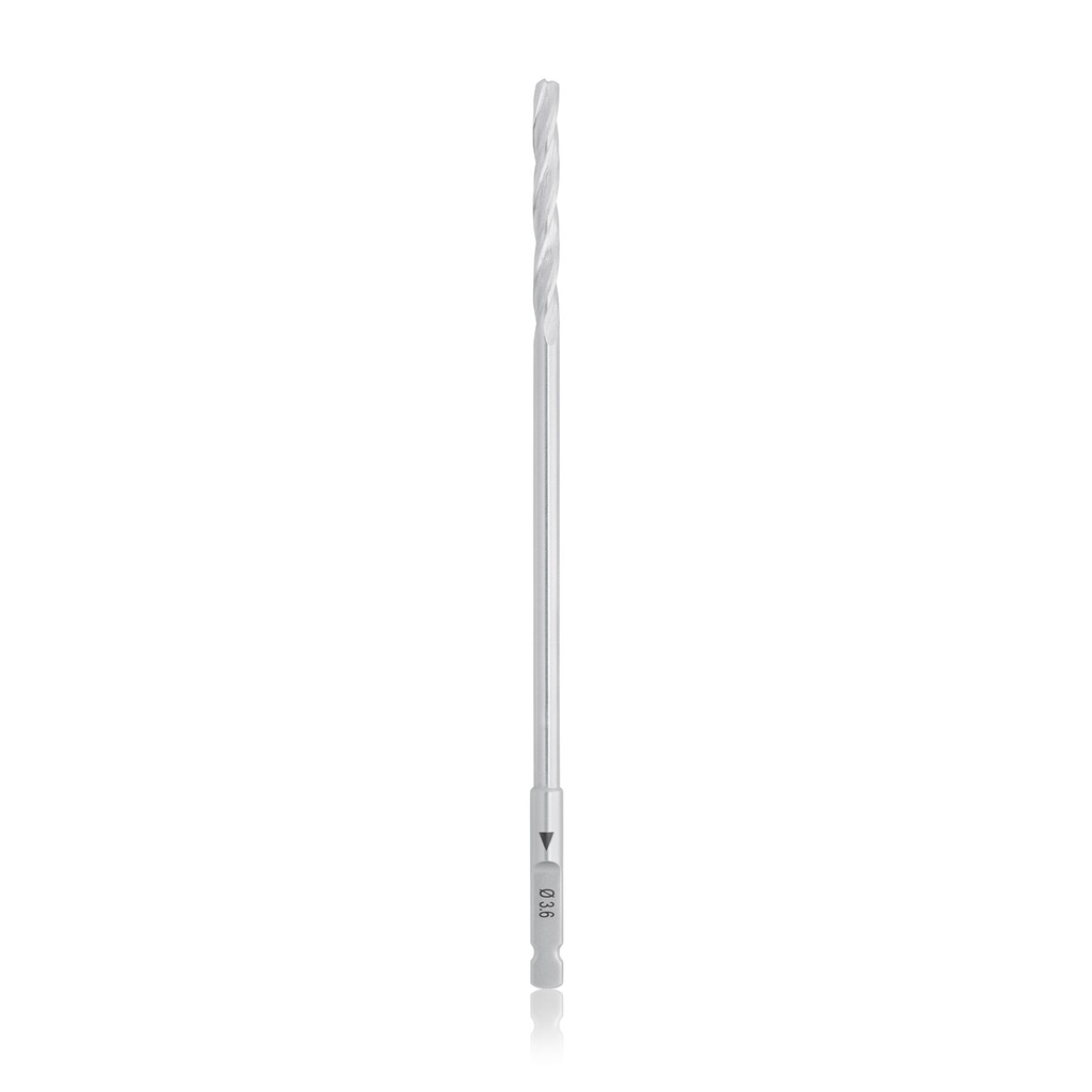 Kanülált spirálfúró, 2,2 / Ø3,6 / 120 mm, AO gyorscsatlakozással