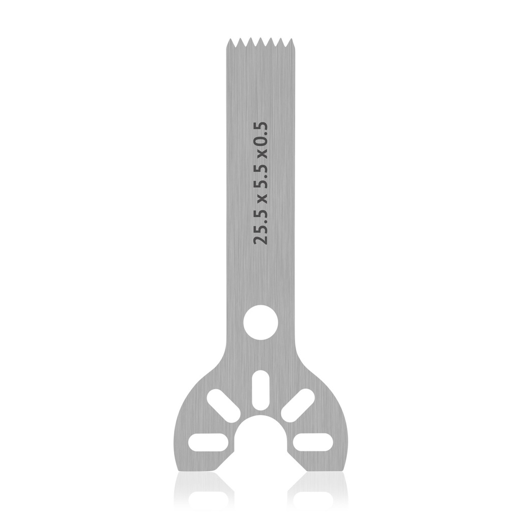 Fűrészpenge DRAGONFLY rendszerhez, STRYKER csatlakozással, H 25,5 × Sz 5,5 × V 0,5 mm