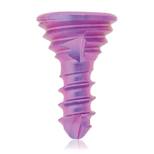 [197425] Titán zárócsavar Ø1,2 × 4 mm, szögstabil, többirányú, magenta, Torx 6, önfúró, önmetsző