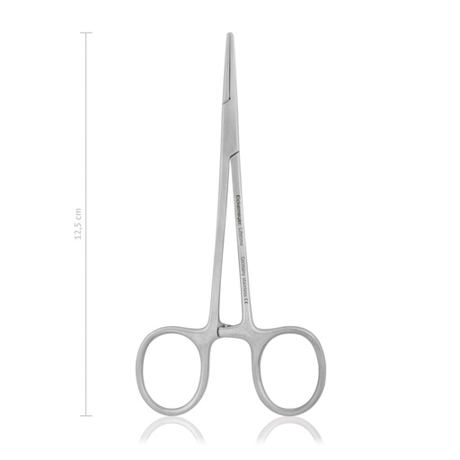 [141212] HALSTEAD-MOSQUITO érleszorító csipesz, egyenes, 12,5 cm