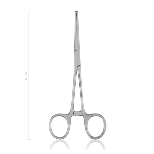[974116] KOCHER érleszorító, hajlított, 1x2 fogú kivitel, 16 cm
