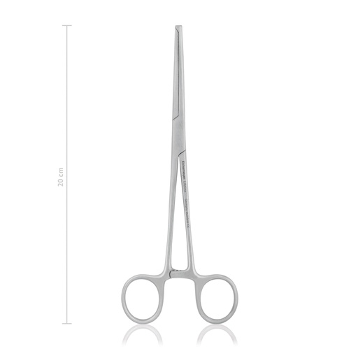 [142520] KOCHER-OCHSNER érleszorító, hajlított, 1×2 fogú kivitel, 20 cm