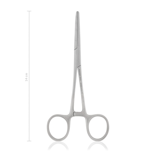 [141914] PEAN érleszorító csipesz, hajlított, 14 cm