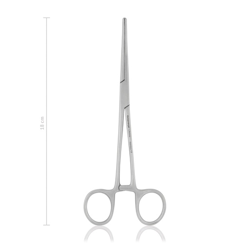[973918] PEAN érleszorító, hajlított, 18 cm