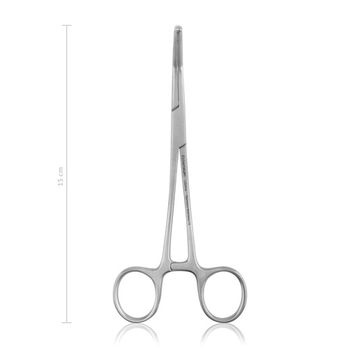 [142915] SATINSKY érleszorító, hajlított, atraumatikus befogófelülettel, 15 cm