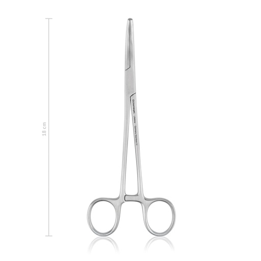 [142538] SPENCER WELLS érleszorító, hajlított, 18 cm