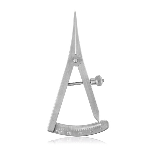 [173554] Castroviejo–Schachar tolómérő, elöl hajlított, 20 mm mérési tartománnyal, jelöléshez