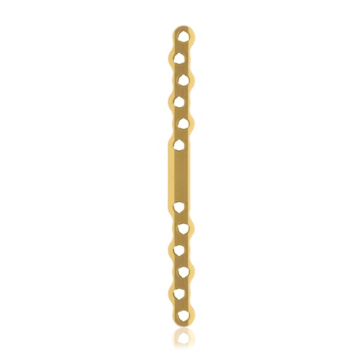 [187756] EickLoxx Large S-típusú csontlemez, 12 lyuk, 140 × 11 ×4,5 mm, titán, arany
