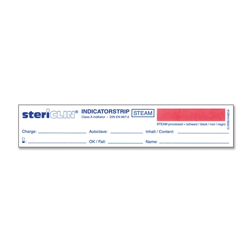 [502550] SteriCLIN Indicator Strip for steam, 250 per pack 