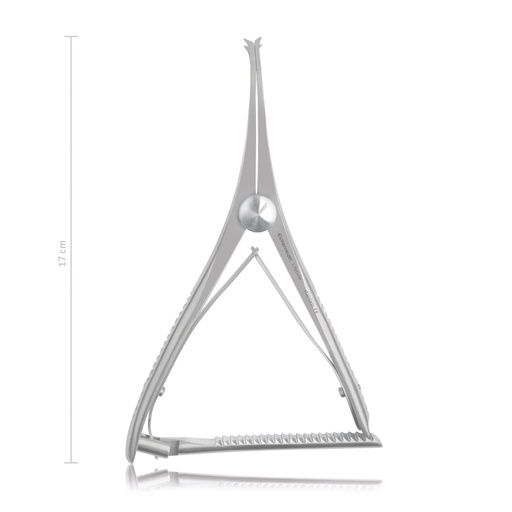 [184118] Osteotómia-retractor, „Inge” típus, Meutstege,17 cm, kiegészítő bemetszésekkel