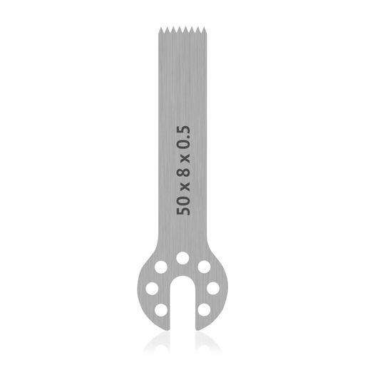 [196140] OrthoVet Plus fűrészpenge AESCULAP csatlakozással, H 50 × Sz 8 × V 0,5 mm