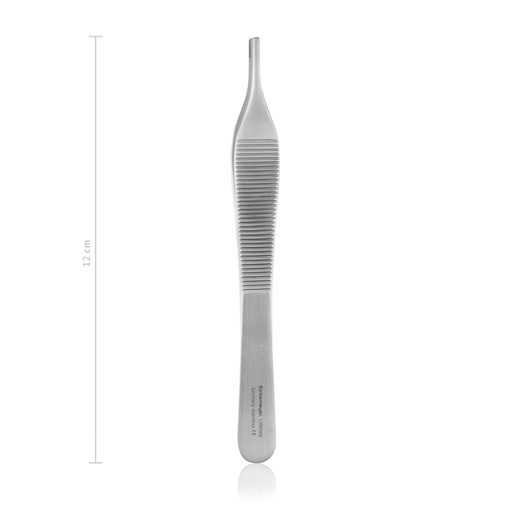 [132912] ADSON-BROWN, szövetcsipesz, oldalsó fogazattal, 12 cm