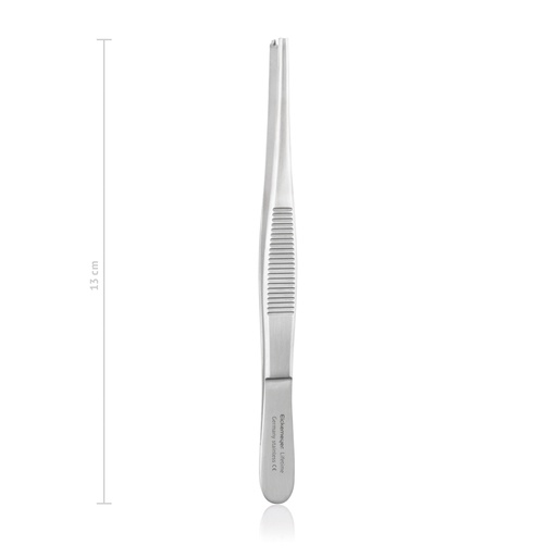 [133213] Sebészeti csipesz, standard, 1×2 fogú kivitel, 13 cm