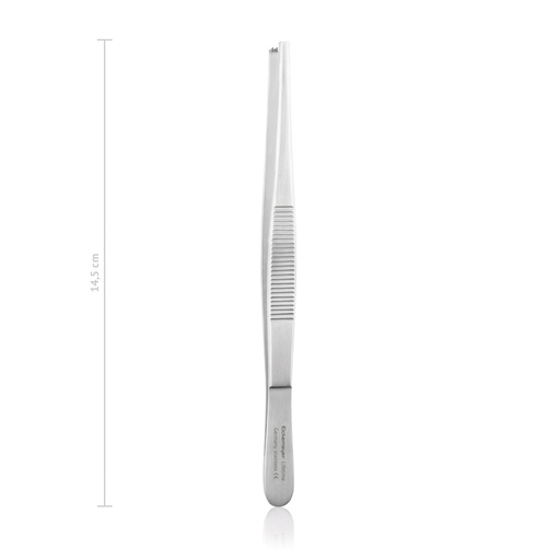 [133414] Sebészeti csipesz, 2×3 fogú fogú, masszív, 14,5 cm