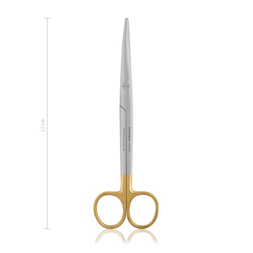 [117517] MAYO-Stille preparáló olló,hajlított, egyenes/egyenes,17 cm,TC 