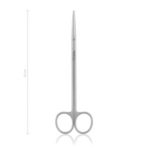 [118318] METZENBAUM preparáló olló, hajlított, tompa/tompa, 18 cm