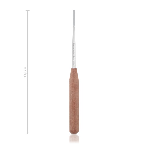 [166018] Csonthártya-kaparó – 18,5 cm, 3 mm, éles, Ferrozell műfa nyéllel