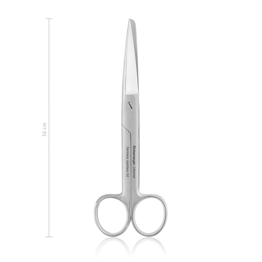 [115016] Sebészeti olló, erős kivitel, egyenes, hegyes/tompa, 16 cm