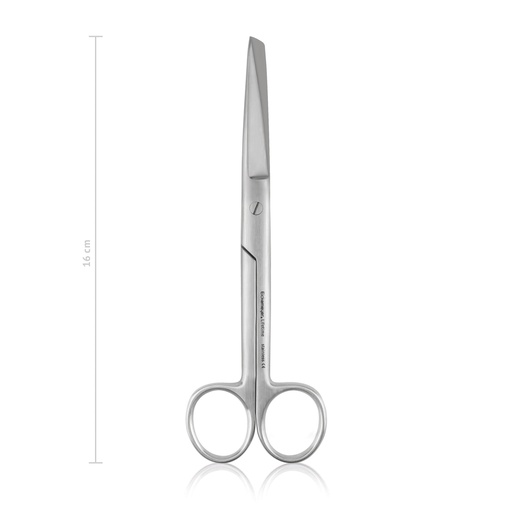 [970216] Műtéti olló, 16 cm, egyenes, hegyes/tompa