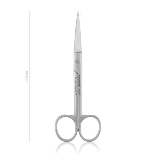 [114514] Sebészeti olló, 14,5 cm, ívelt, hegyes/hegyes