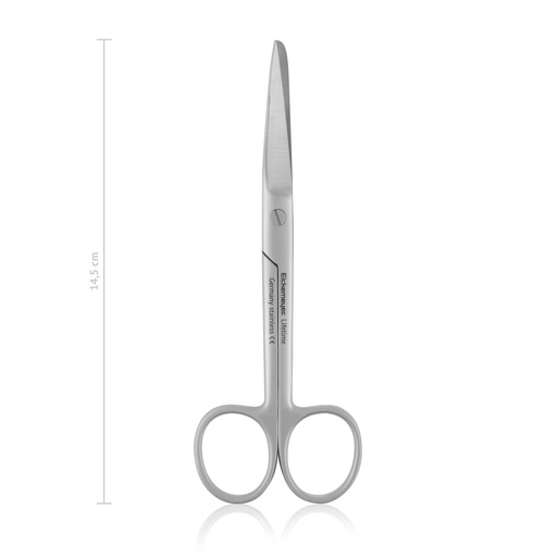 [114314] Sebészeti olló, 14,5 cm, ívelt, hegyes/tompa