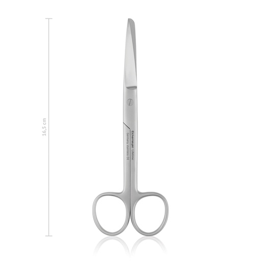 [114216] Sebészeti olló, 16,5 cm, egyenes, hegyes/tompa