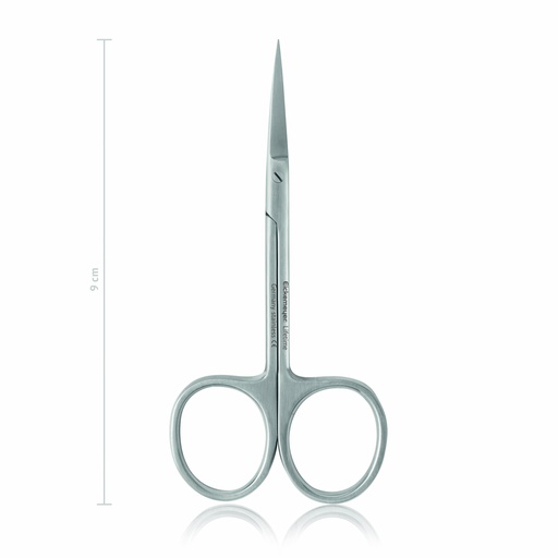 [110609] Finom olló, 9 cm, egyenes, hegyes/hegyes