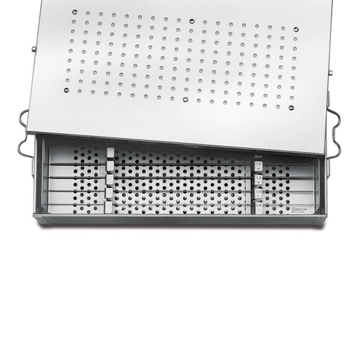 [180846] Sterilizáló konténer, kék, 340 × 200 × 70 mm, a 180851 cikkszámú eszközhöz