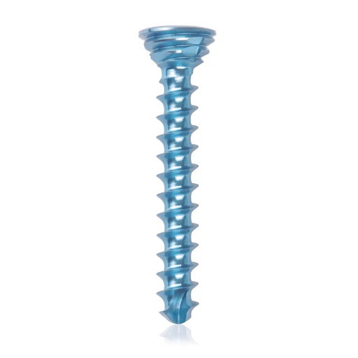 [185540] Titán zárócsavar Ø2,7 × 20 mm, szögstabil, többirányú, kék, Torx 10, önfúró, önmetsző