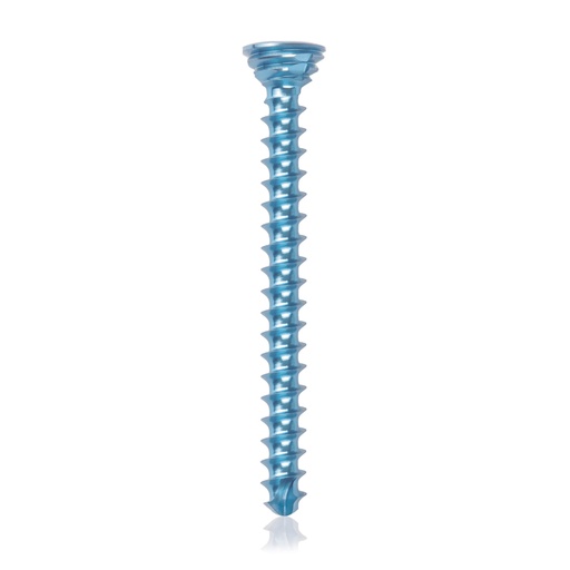 [185544] Titán zárócsavar Ø2,7 × 28 mm, szögstabil, többirányú, kék, Torx 10, önfúró, önmetsző
