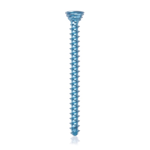 [185600] Titán zárócsavar Ø2,7 × 32 mm, szögstabil, többirányú, kék, Torx 10, önfúró, önmetsző