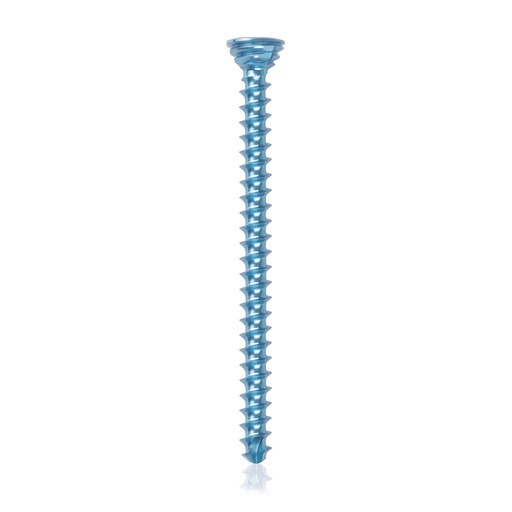 [185602] Titán zárócsavar Ø2,7 × 36 mm, szögstabil, többirányú, kék, Torx 10, önfúró, önmetsző