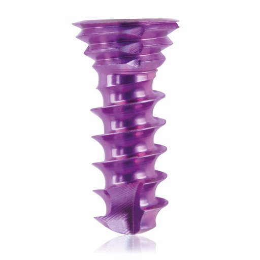 [185570] Titán zárócsavar Ø3,5 × 10 mm, szögstabil, többirányú, magenta, Torx 10, önfúró, önmetsző