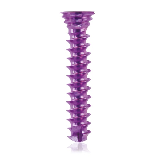 [185574] Titán zárócsavar Ø3,5 × 18 mm, szögstabil, többirányú, magenta, Torx 10, önfúró, önmetsző