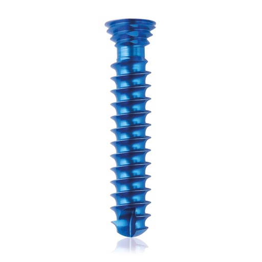 [185595] Titán zárócsavar Ø4,0 × 20 mm, szögstabil, többirányú, kék, Torx 10, önfúró, önmetsző