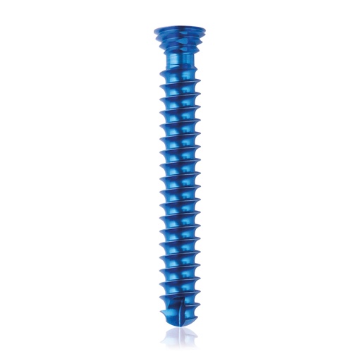 [185461] Titán zárócsavar Ø4,0 × 28 mm, szögstabil, többirányú, kék, Torx 10, önfúró, önmetsző