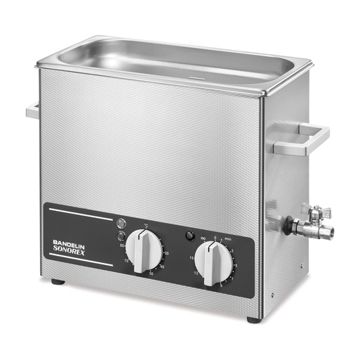 [560025] RK 255 H ultrahangos tisztító, fűtéssel (30–80 °C) és időzítővel. Belső méret: 30 × 15 × 15 cm.