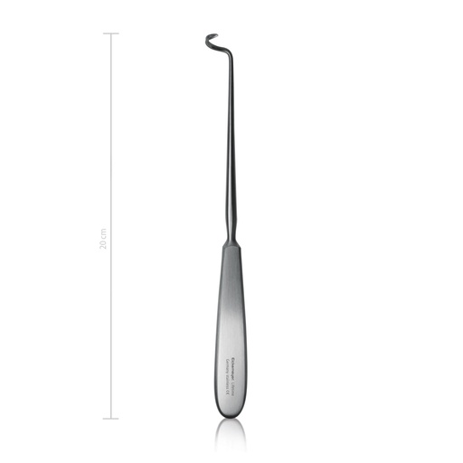 [154420] DECHAMPS ligatúratű, jobbra hajlított, éles, enyhén íves, 20 cm