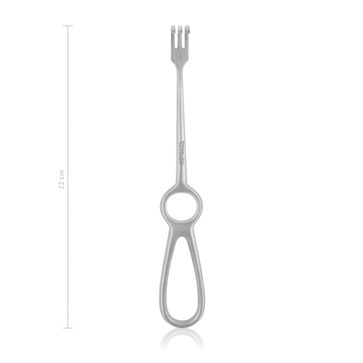 [160503] VOLKMANN típusú feltáró, háromágú, tompa végű, 9 x 13 mm, 22 cm